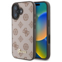 Kryt Guess PEONY SCRIPT pro iPhone 16 - hnědý