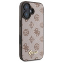 Kryt Guess PEONY SCRIPT pro iPhone 16 - hnědý