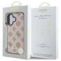 Kryt Guess PEONY SCRIPT pro iPhone 16 - hnědý