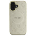 Kryt Guess SAFFIANO PEONY CLASSIC Logo iPhone 16 - zlatá