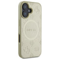 Kryt Guess SAFFIANO PEONY CLASSIC Logo iPhone 16 - zlatá