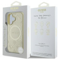 Kryt Guess SAFFIANO PEONY CLASSIC Logo iPhone 16 - zlatá