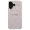 Kryt Guess SAFFIANO PEONY MagSafe pro iPhone 16 – růžová