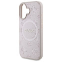 Kryt Guess SAFFIANO PEONY MagSafe pro iPhone 16 – růžová