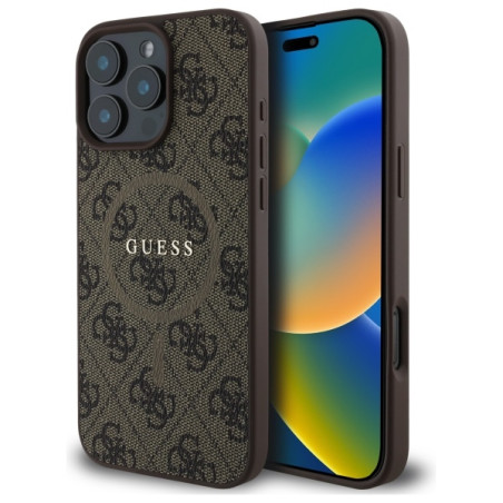 Kryt Guess 4G RING CLASSIC pro iPhone 16 Pro Max - hnědá