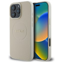 Kryt Guess Grained Gold pro iPhone 16 Pro Max - béžový