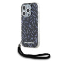 Kryt Karl Lagerfeld ZEBRA WITH CORD pro iPhone 15 Pro Max - fialová