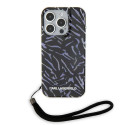 Kryt Karl Lagerfeld ZEBRA WITH CORD pro iPhone 15 Pro Max - fialová