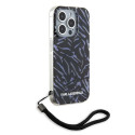 Kryt Karl Lagerfeld ZEBRA WITH CORD pro iPhone 15 Pro Max - fialová