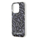 Kryt Karl Lagerfeld ZEBRA WITH CORD pro iPhone 15 Pro Max - fialová