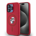 Kryt Karl Lagerfeld MagSafe iPhone 15 Pro - červený