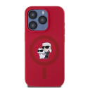 Kryt Karl Lagerfeld MagSafe iPhone 15 Pro - červený