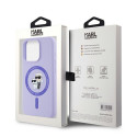 Kryt Karl Lagerfeld SILICONE KARL&Choupette pro iPhone 15 Pro - fialov