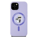 Kryt Karl Lagerfeld Karl&Choupette Ring iPhone 15 – fialová