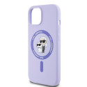 Kryt Karl Lagerfeld Karl&Choupette Ring iPhone 15 – fialová