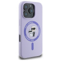 Kryt Karl Lagerfeld SILICONE KARL&CHOUPETTE pro iPhone 16 Pro - fialov