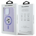 Kryt Karl Lagerfeld SILICONE KARL&CHOUPETTE pro iPhone 16 Pro - fialov