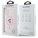 Kryt Karl Lagerfeld SILICONE KARL&Choupette pro iPhone 16 Plus - růž