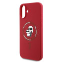 Kryt Karl Lagerfeld SILICONE Karl&Choupette pro iPhone 16 Plus červen