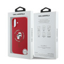 Kryt Karl Lagerfeld SILICONE Karl&Choupette pro iPhone 16 Plus červen