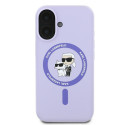 Kryt Karl Lagerfeld Silicone Karl&Choupette Heads pro iPhone 16 Plus -
