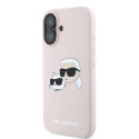 Kryt Karl Lagerfeld SILICONE Nauble Heads Print pro iPhone 16 Plus - r
