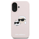 Kryt Karl Lagerfeld SILICONE Nauble Heads Print pro iPhone 16 Plus - r