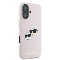 Kryt Karl Lagerfeld SILICONE Nauble Heads Print pro iPhone 16 Plus - r