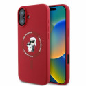 Kryt Karl Lagerfeld SILICONE iPhone 16 - červený