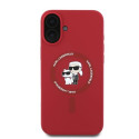 Kryt Karl Lagerfeld SILICONE iPhone 16 - červený