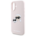 Kryt Karl Lagerfeld SILICONE NAUBLE HEADS iPhone 16 - růžová