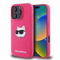 Kryt Karl Lagerfeld CHOUPETTE pro iPhone 16 Pro Max - fuchsiová