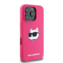 Kryt Karl Lagerfeld CHOUPETTE pro iPhone 16 Pro Max - fuchsiová