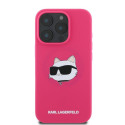 Kryt Karl Lagerfeld CHOUPETTE pro iPhone 16 Pro Max - fuchsiová