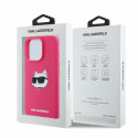 Kryt Karl Lagerfeld CHOUPETTE pro iPhone 16 Pro Max - fuchsiová