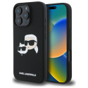 Kryt Karl Lagerfeld HEADS PRINT pro iPhone 16 Pro Max – černý