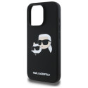 Kryt Karl Lagerfeld HEADS PRINT pro iPhone 16 Pro Max – černý