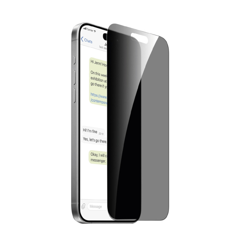Ochranné sklo Puro Privacy Tempered Glass pro iPhone 16 Pro Max / iPhone 15 Pro Max - privacy (soukromí)
