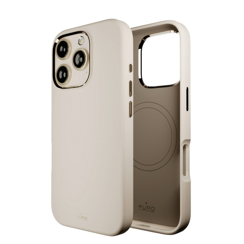 Kryt Puro ICON MAG PRO MagSafe pro iPhone 16 Pro - béžová