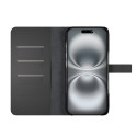 Pouzdro Puro Wallet Detachable MagSafe 2v1 pro iPhone 16 Pro černé