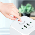 Napájecí kostka Tech-Protect PCL3X4 Power Socket 2xUSB-A, 2xUSB-C, 3xAC Bílá