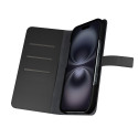 Pouzdro Puro Wallet Detachable MagSafe 2v1 pro iPhone 16 – černé