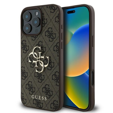 Kryt Guess 4G BIG LOGO pro iPhone 16 Pro - hnědá