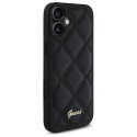 Kryt Guess QUILTED METAL Logo iPhone 16 Plus černý