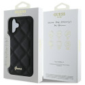 Kryt Guess QUILTED METAL Logo iPhone 16 Plus černý