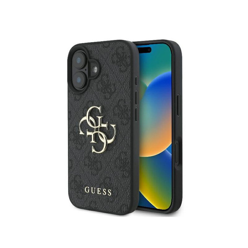 Kryt Guess 4G BIG LOGO pro iPhone 16 - černý