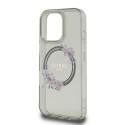 Pouzdro Guess IML Flowers Wreath iPhone 16 Pro - černé