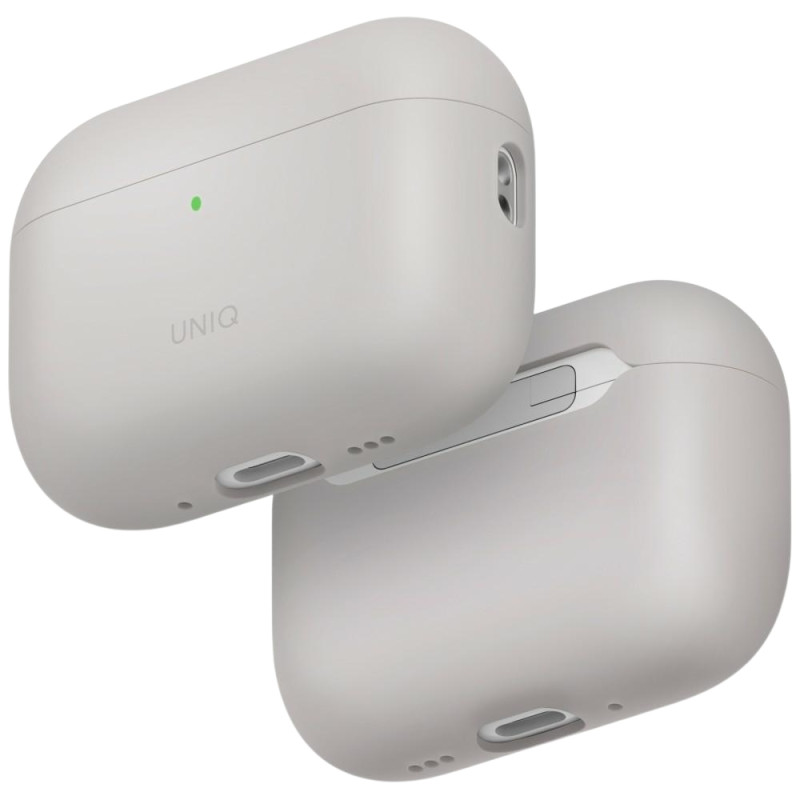 Pouzdro UNIQ LINO SILICONE pro AirPods Pro - béžové