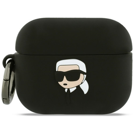 Kryt Karl Lagerfeld SILICONE KARL HEAD 3D pro AirPods Pro 3 - černý