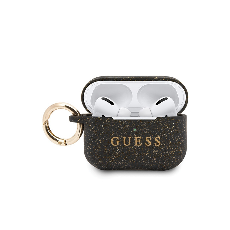 Kryt Guess RING SILICONE pro AirPods Pro - černá/zlatá